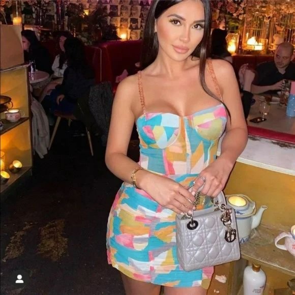 ZARA Chain Strap Print Dress - Picture 4 of 14